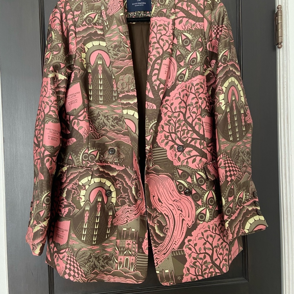 Scotch and Soda printed blazer sz small